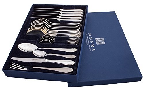 Hefra hefra zestaw naczyń w flok francuski, 24 sztuki, mosiądz, srebro, 37.5 x 31 x 9 cm 5903002752418