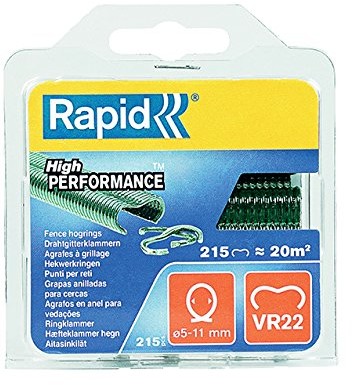 Rapid vr22 Fence Hog Rings Pack 215 Green RPDVR22GR215