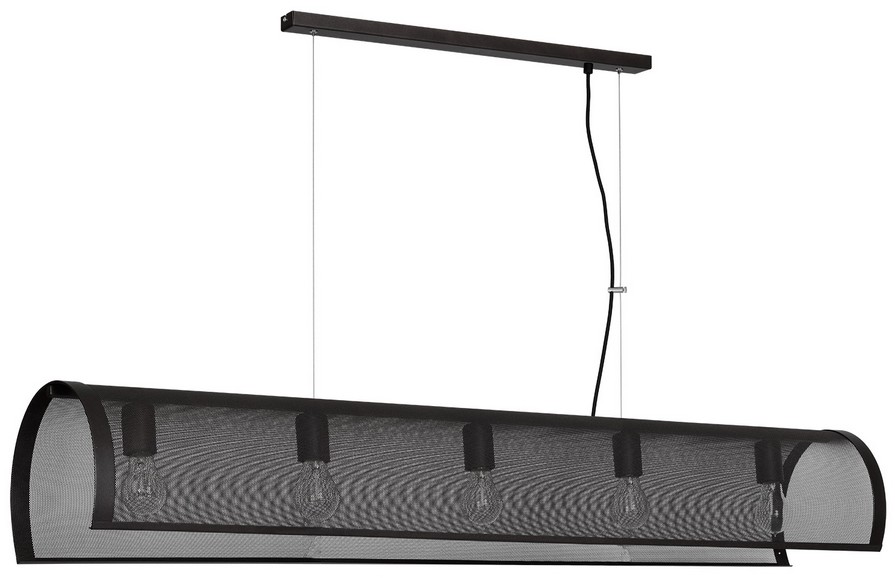 Luminex Żyrandol TUNNEL 5xE27/60W/230V czarny