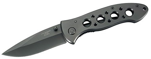Herbertz unisex nóż jednoręczny, AISI 420, stal nierdzewna-zeszyt, Clip nóż, szary 1010133010
