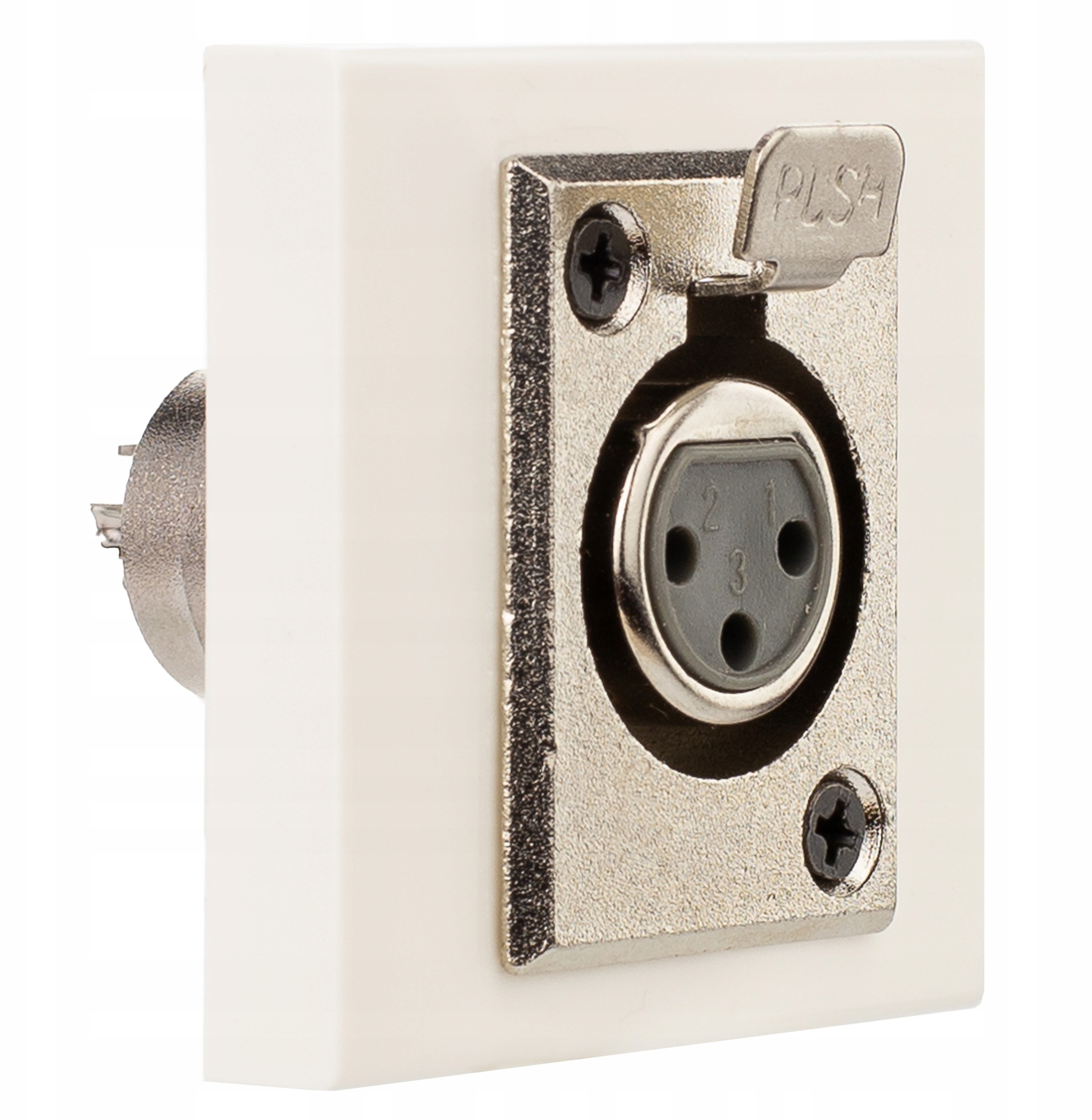 Mediabox 45x45 moduł 2M 1x gniazdo Xlr lutowane