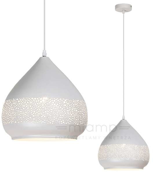 Rabalux LAMPA wisząca KAIA 2279 ażurowa OPRWA zwis vintage biały 2279