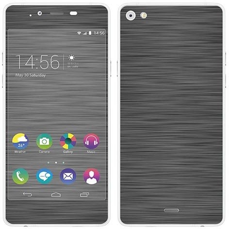 Wiko Royal Sticker Royal tatuaż ścienny RS. 122321 samoprzylepny do Highway Pure z motywem metalowej szczotki RS.122321