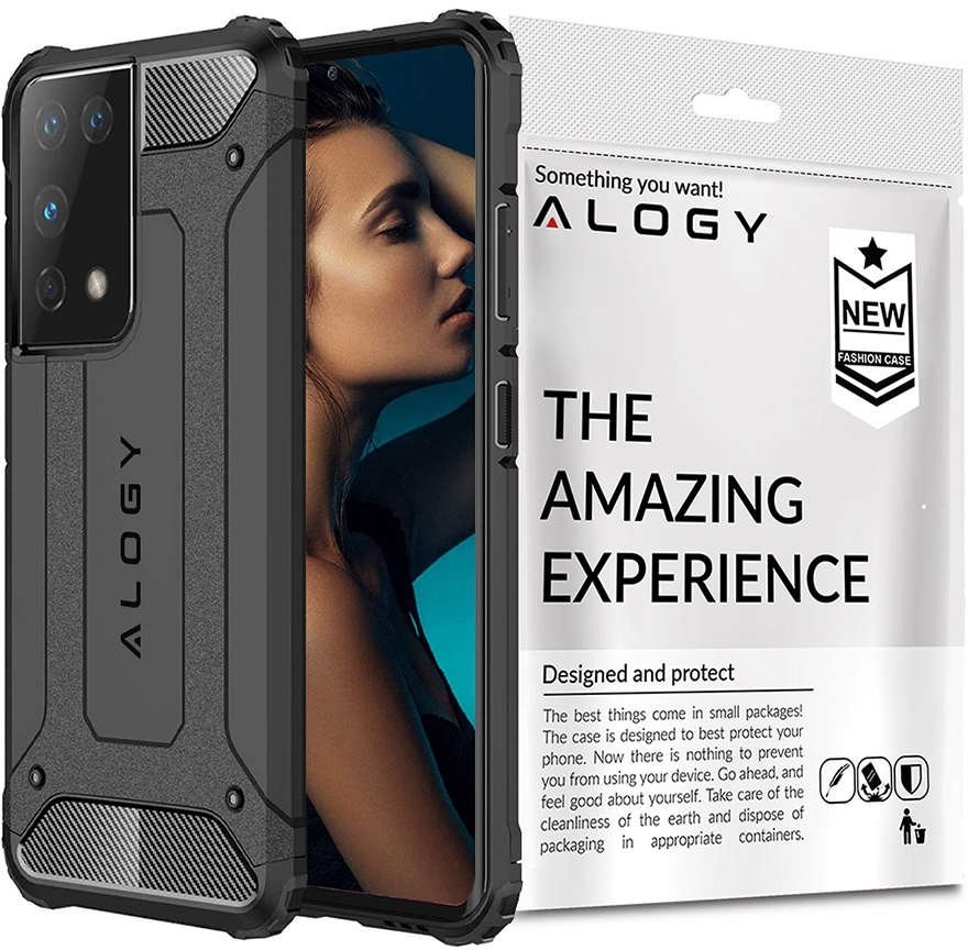 Alogy Etui Hard Armor do Samsung Galaxy S21 Ultra szare 9205X23