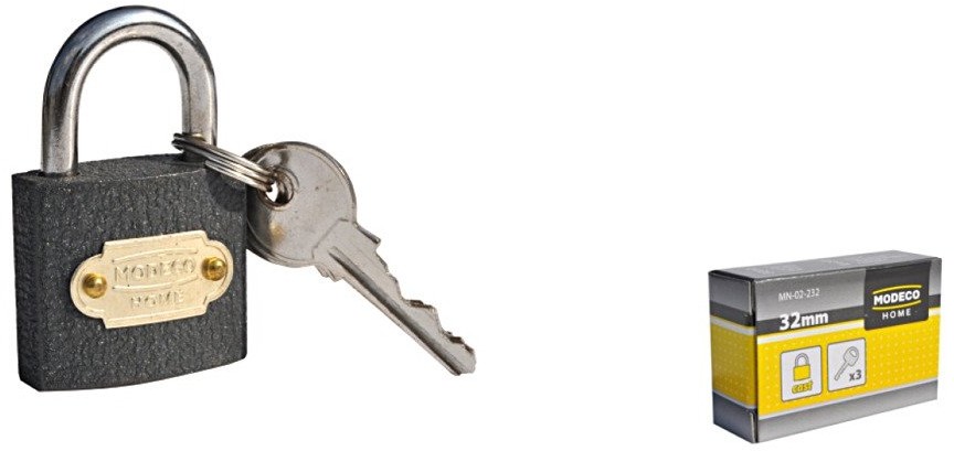 Modeco Kłódka Żeliwna pałąkowa Wolf Lock 32 mm MN-02-232