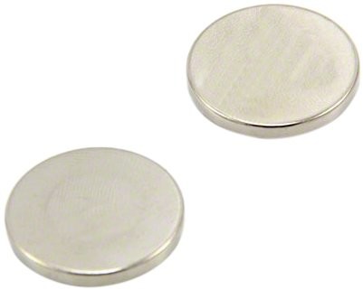 first4magnets Magnes neodymowy Expert 25 mm średnicy x 3 mm grubości N42 magnes neodymowy - 5,5 kg pociągnięcie (2 sztuki) F253-2