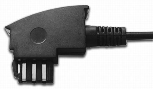 VSE 612204 TAE-adapter sieciowy, TAE 6 °F wtyczki, długość 2 m, czarny 612204