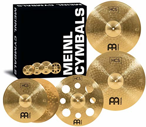 Meinl Cymbals Cymbals HCS rozszerzony zestaw talerzy 35,5 cm Hihat/40,5 cm rozbicia na śmieci 45,7 cm / 50 cm jazda (HCS14161820) HCS14161820