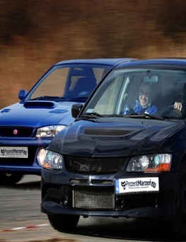 Pojedynek Tytanów  Subaru Impreza vs Mitsubishi Lancer  Tor Poznań P0002049