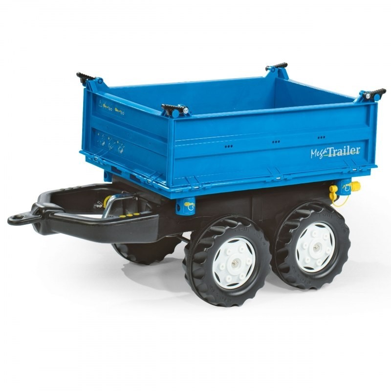 Rolly Toys Przyczepa wywrotka Mega Trailer niebieska 2-osiowa 121106