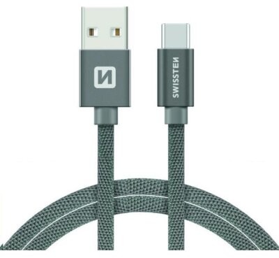 SWISSTEN Kabel USB USB Typ C SWISSTEN 2 m Szary 71521302