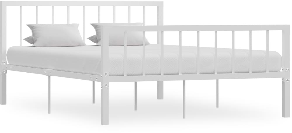 Фото - Ліжко VidaXL Rama łóżka, biała, metalowa, 140 x 200 cm Lumarko! 