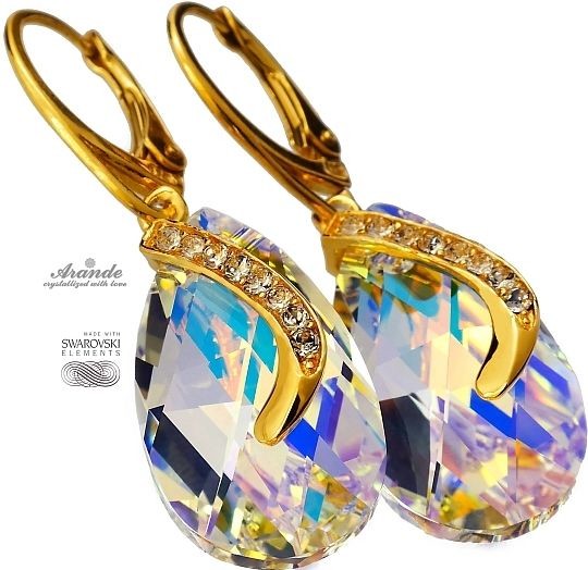 Swarovski SPECIAL kolczyki SENTI ZŁOTE SREBRO