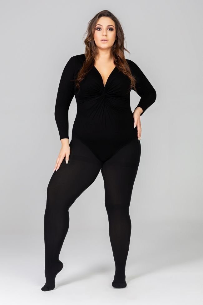 Tono Rajstopy ELIZABETH I Plus Size ONYX - Tono