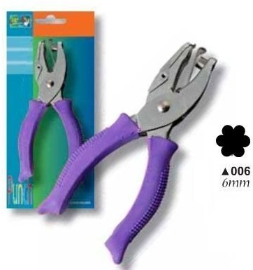 Vaessen Creative Picture Punch dziurkacz ozdobny Hands stąpa ~ 6 MM kwiat 21438-006