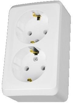 Schneider PRIMA-Gniazdo-podwójne-SCHUKO-biały-n-t WDE001048