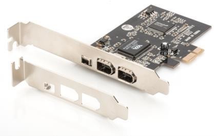 Digitus Kontroler Firewire 400 PCI Express 3xZew IEEE1394a 6pin + Mini Low Profile DS-30201-5