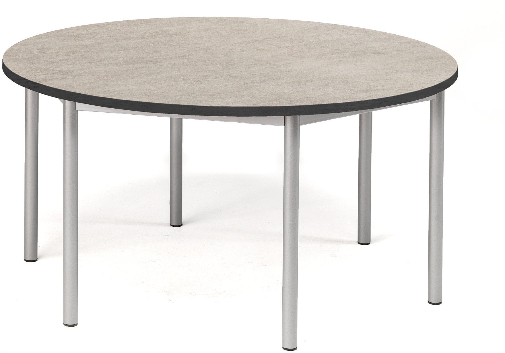 AJ Produkty Table Sonitus Dia 1200h.600 mm. Frame silver, tabletop grey linoleum