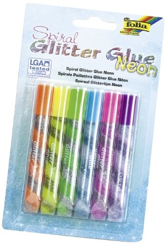 Folia 576  Glitter Glue Spiral Neon 576