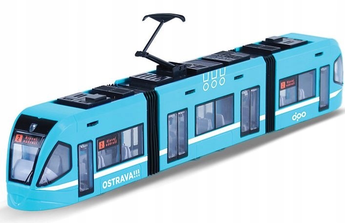 Tramwaj Przegubowy 47CM Retro Tramwaj Ostrava Duży