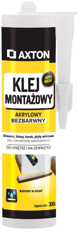 Tytan AXTON montażowy AKRYLOWY bezbarwny 300 ml AXTON