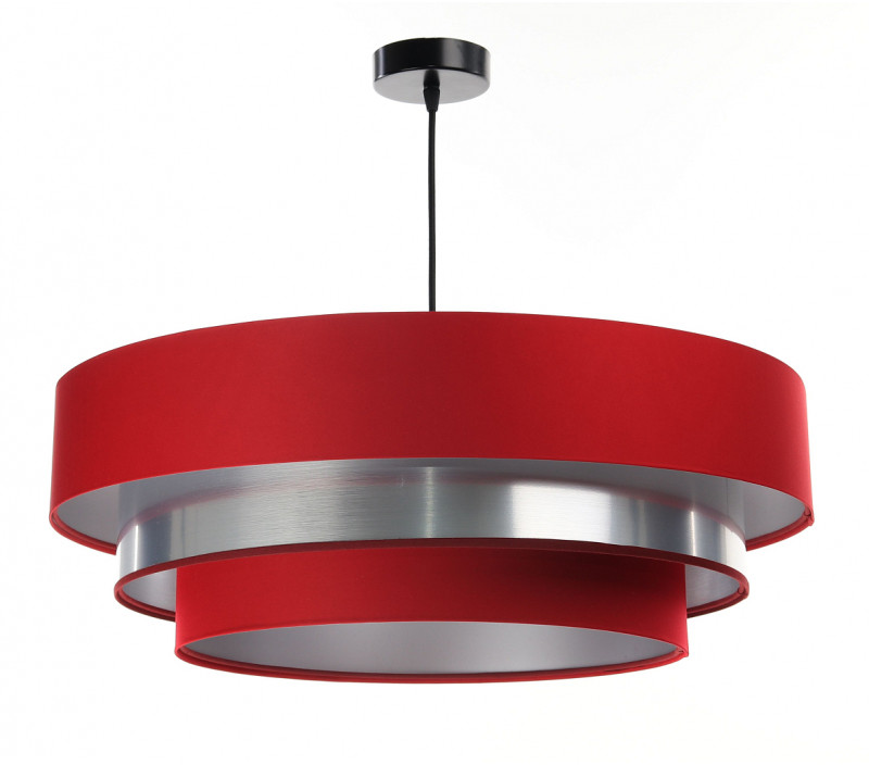 ImoLight Lampa wisząca Dalia Satynowa Mix Czerwono-Srebrna 050-087-60 // IL-Dl-027