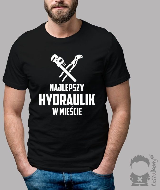 Najlepszy hydraulik w mieście - męska koszulka z nadrukiem