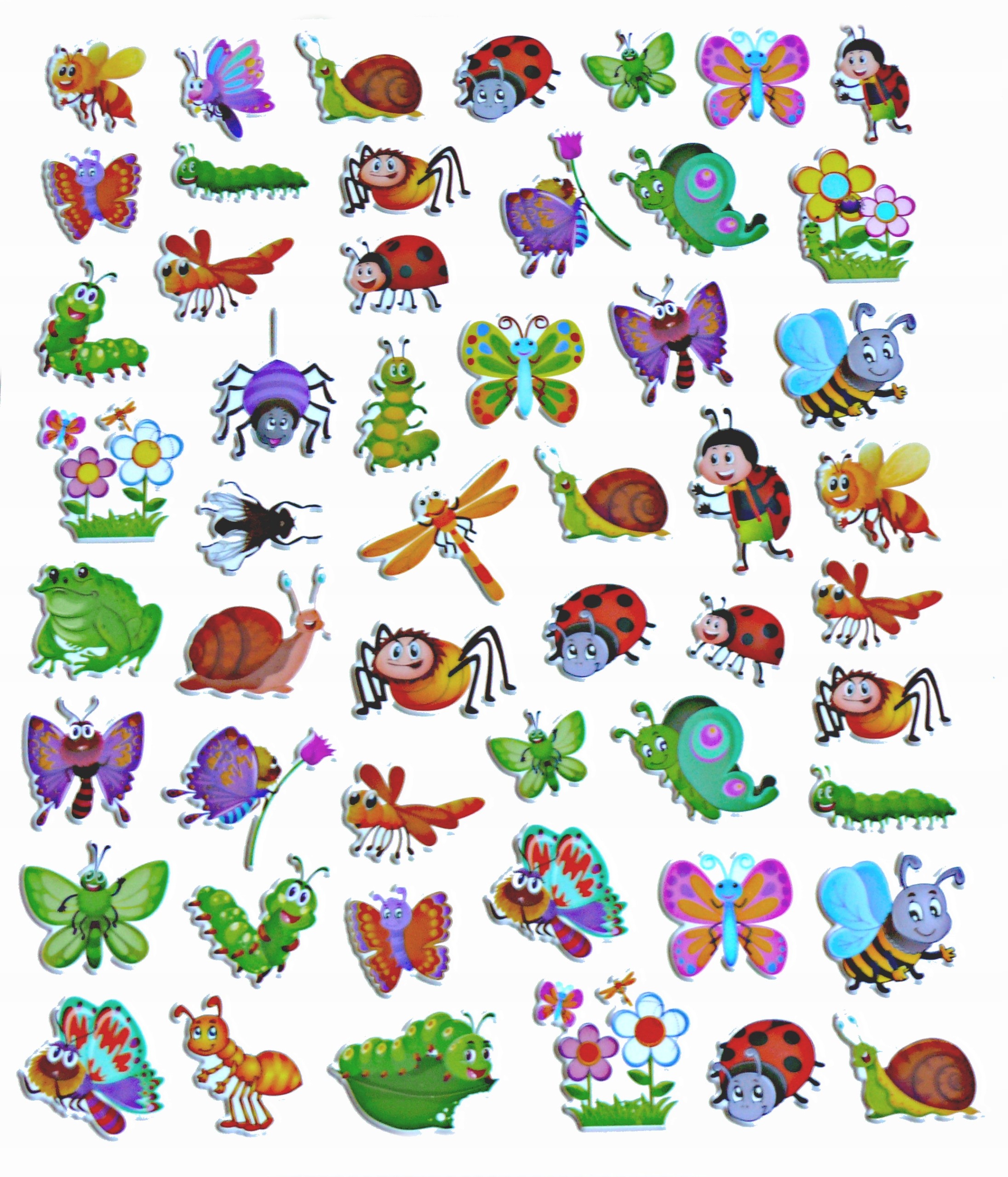 Wypukłe naklejki Puffy Owady 21 cm x 25 cm