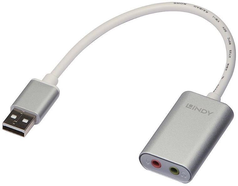 Lindy 42926 Konwerter adapter) USB A 2x 3,5mm LY-42926