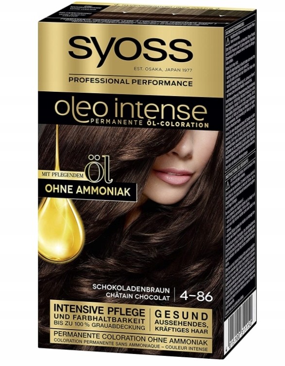 Syoss Oleo Intense, Farba do włosów, czek. brąz,