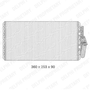 DELPHI Parownik, klimatyzacja TSP0525076