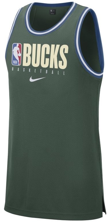 Nike Męska koszulka bez rękawów NBA Milwaukee Bucks Dri-FIT - Zieleń BQ9349-323