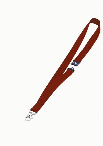 Durable Taśma do identyfikatorów 20 mm z zamkiem wypinającym czerwona / 10 szt. 813703