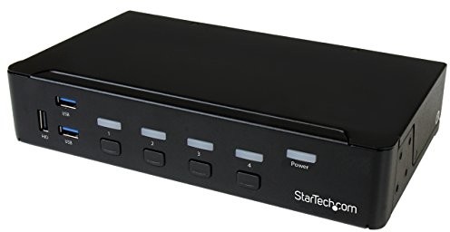 StarTech . com 4 port DisplayPort KVM Switch  DP przełącznik KVM z USB 3.0 Hub  4 K 30 HZ SV431DPU3A2
