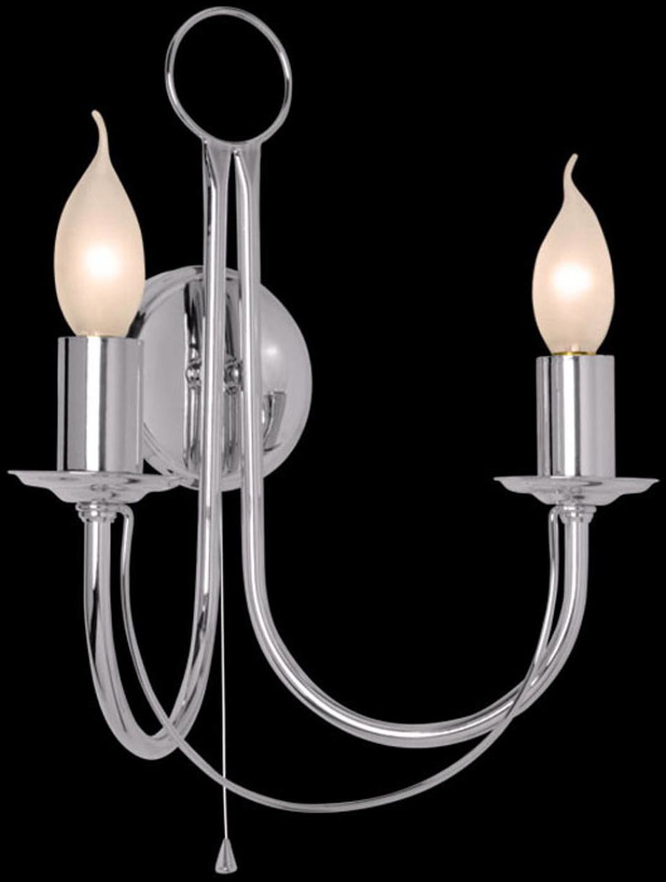 Euluna Lampa ścienna Retro, 2-punktowa, chrom