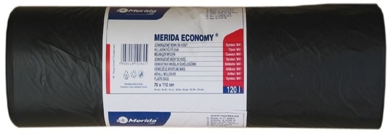 Merida Worki Na Śmieci Czarne 120 L 50 Sztuk
