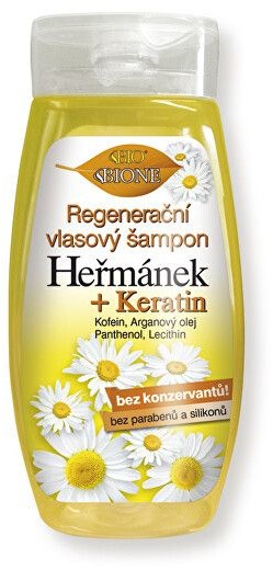 Bione Cosmetics Regenerujący szampon do włosów Heřmánek + Keratin 260 ml