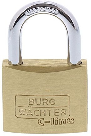 Burg Wächter Burg-Wächter kłódka, grubość 3 MM do prasowania, 2 klucze, C-Line 222 15 SB
