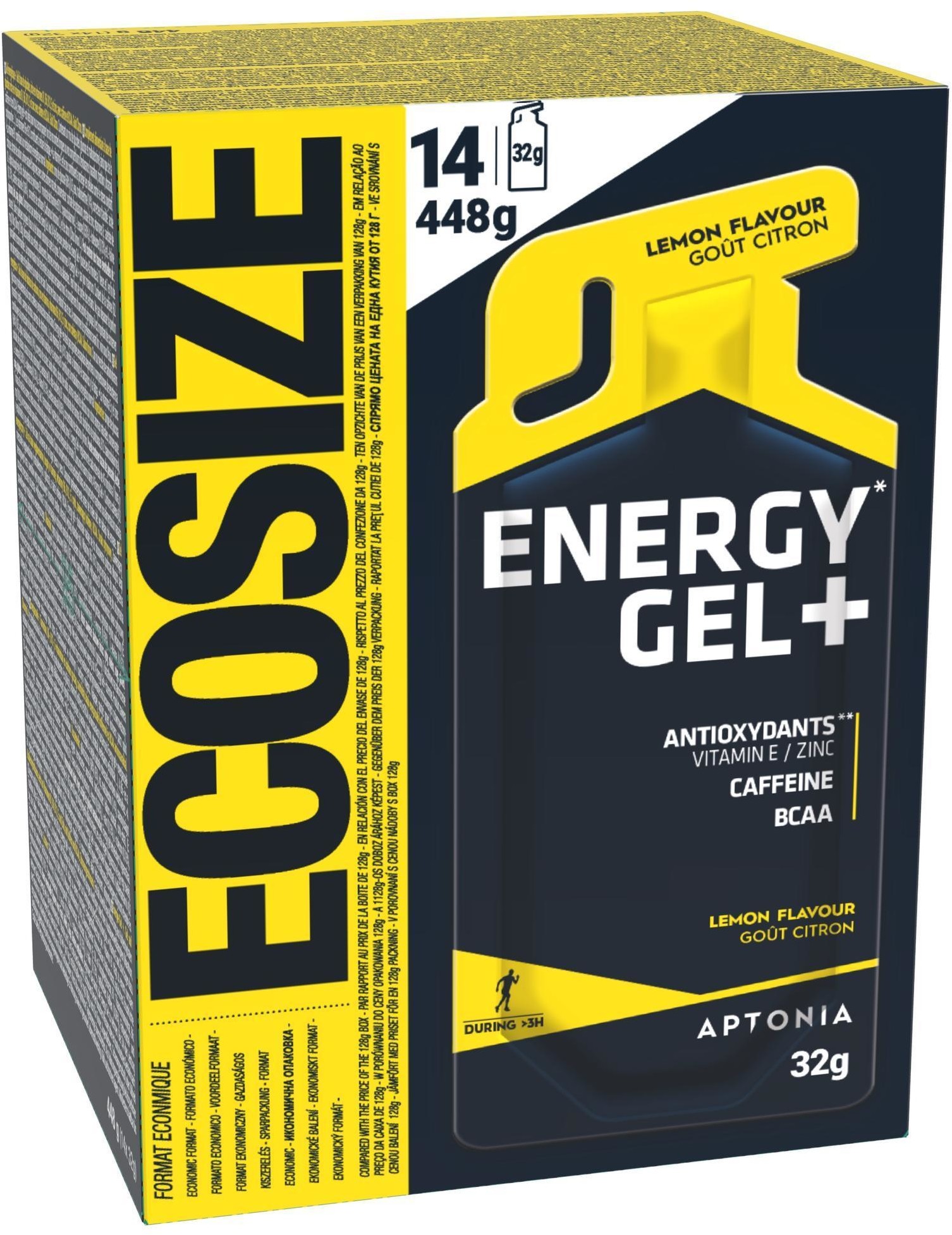 APTONIA Żel energetyczny ECOSIZE ENERGY GEL LONG DISTANCE cytrynowy 14 x 32g Unisex  3583788207269