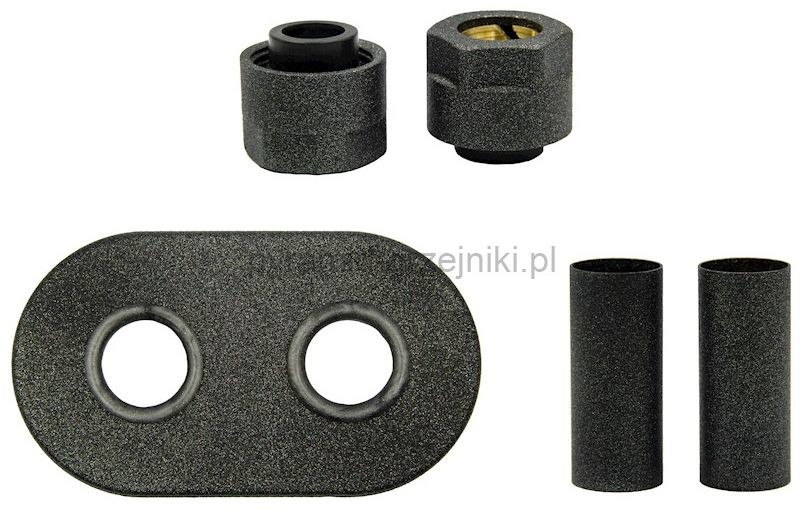 Vario Term Zestaw maskujący rozety + tuleje + złączki Cu/Pex x GW3/4 - antracyt instalacja miedziana -CU rozeta owalna ZMR2M15x3/415