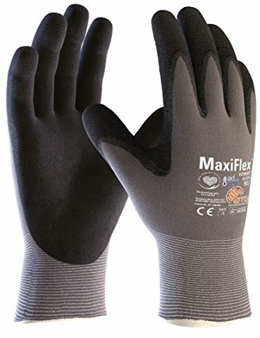 fegemu ATG 42-874/09 Maxiflex Ultimative rękawice robocze, cienka powłoka z pianki nitrylowej, 9 - L, szare