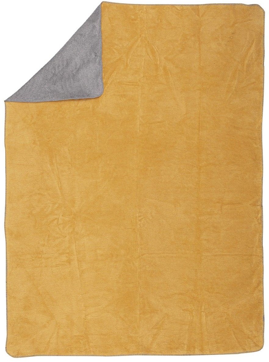 Dekoria Koc Cotton Cloud 150x200cm Mustard&Grey 150 x 200 cm 760-129
