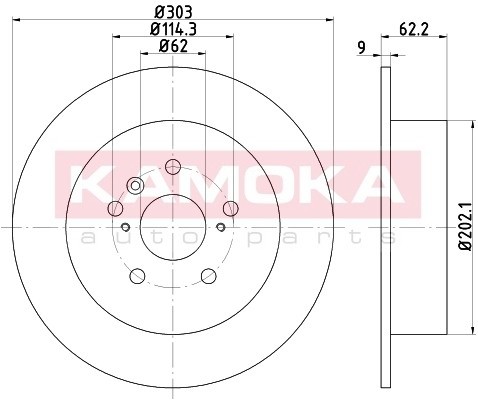 KAMOKA Tarcza hamulcowa 1031090