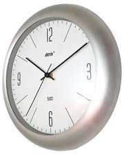 Atrix Kwarcowy zegar aluminiowy R2 Super Cichy /30cm AL31SS