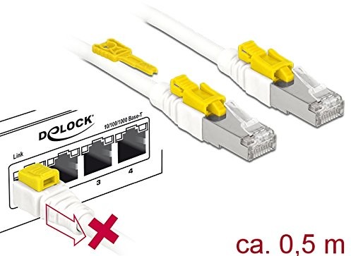 DeLock DeLOCK RJ45 kabel sieciowy CAT 6 A Secure 0.5 m ST/ST 85330