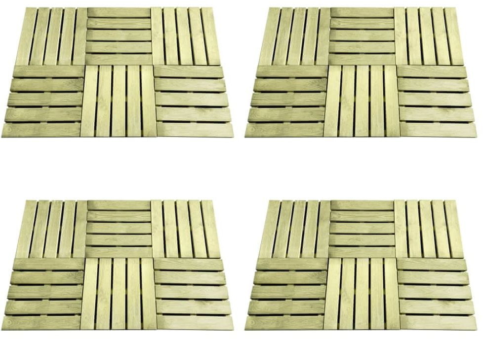 shumee Płytki tarasowe 24 szt. 50 x 50 cm drewno zielone