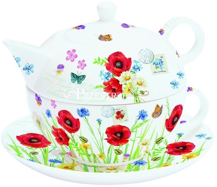 Nuova R2S Easy life PORCELANOWA FILIŻANKA I CZAJNICZEK DO HERBATY - Champetre MAKI (327 CAMP) 327 CAMP