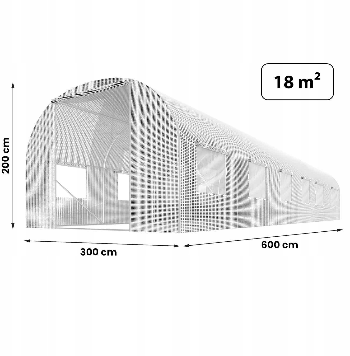 Folia Na Tunel Ogrodowy 3X6M (18M2) Biała Plonos