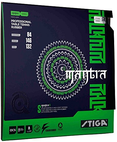 Stiga mantra S 1.9 MM Table Tennis Rubber, czarny, jeden rozmiar 1708-1501-19