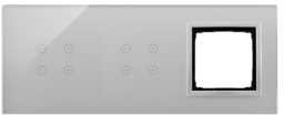 KONTAKT-SIMON Simon Touch ramki Panel dotykowy S54 Touch, 3 moduły, 4 pola dotykowe + 4 pola dotykowe + 1 otwór na osprzęt S54, srebrna mgła D DSTR3440/71